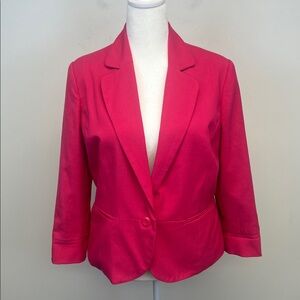 Sag Harbor Bright Hot Pink Blazer with 1 Button Size 14P